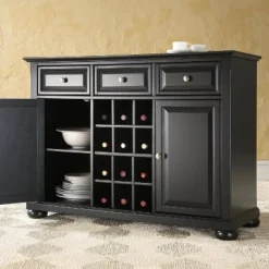 Alexandria Sideboard Cabinet With Wine Storage Black - Crosley 15 Alexandria Sideboard Cabinet With Wine Storage Black - Crosley -Baxton Home Shop GUEST f40d0cb7 7d09 4aba b4f4 411da95ee193