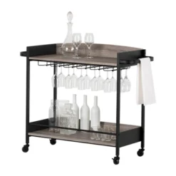 City Life Bar Cart With Wine Glass Rack - South Shore -Baxton Home Shop GUEST f568290b 198a 46a3 bf04 525d8a2c04e9