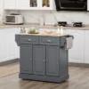 HOMCOM Kitchen Island With Storage Rolling Kitchen Serving Cart With Rubber Wood Top Towel Rack Storage Drawer And Cabinet Grey 1 HOMCOM Kitchen Island With Storage Rolling Kitchen Serving Cart With Rubber Wood Top Towel Rack Storage Drawer And Cabinet Grey -Baxton Home Shop GUEST f56f3056 5caa 4268 b786 e07c3691bec3
