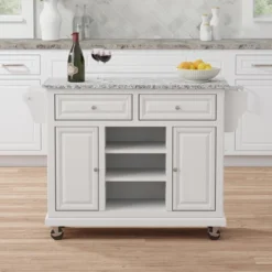 Glenwillow Home Kitchen Cart With Locking Casters -Baxton Home Shop GUEST f600c163 6a35 47dc 8cca 55035bb35962