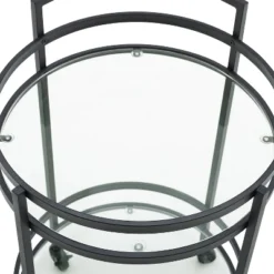 Bailey Round Bar Cart Matte Black - Crosley -Baxton Home Shop GUEST f685fa45 e39e 4e5d 8acb f0bbe9404c1a