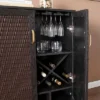 Fhamtes Two Door Bar Cabinet Black/Gold - Aiden Lane -Baxton Home Shop GUEST f70abfa6 a00c 41f2 8231 16757d221d9c