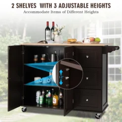 Costway Kitchen Island Cart On Wheels, Mobile Kitchen Island Rolling Island Trolley W/ 2-Door Cabinet 15 Costway Kitchen Island Cart On Wheels, Mobile Kitchen Island Rolling Island Trolley W/ 2-Door Cabinet -Baxton Home Shop GUEST f7c28cea 2aa7 4bcc 99cc ccba05c44f21