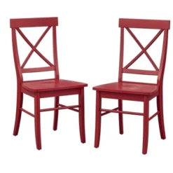 Set Of 2 Albury Cross Back Dining Chairs - Buylateral -Baxton Home Shop GUEST f7cf6a4d 6b6c 4518 b00b 2dbae73493a3