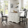 Julia Stainless Steel Top Island With 2 Black X-Back Stools White - Crosley -Baxton Home Shop GUEST f7f81262 3ece 43f3 a996 6feaee11d24e