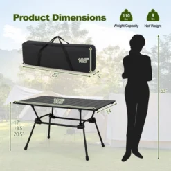 Costway Heavy-Duty Aluminum Camping Table, Folding Outdoor Picnic Table With Carrying Bag 15 Costway Heavy-Duty Aluminum Camping Table, Folding Outdoor Picnic Table With Carrying Bag -Baxton Home Shop GUEST f8f2a178 cbe9 4722 b623 ac78dab6a2ce
