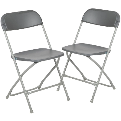 Emma And Oliver Set Of 2 Stackable Folding Plastic Chairs - 650 LB Weight Capacity 19 Emma And Oliver Set Of 2 Stackable Folding Plastic Chairs - 650 LB Weight Capacity - Image 17