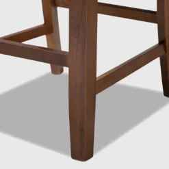 Set Of 2 Caron Fabric Upholstered Wood Counter Height Pub Chair Set Gray/Walnut - Baxton Studio -Baxton Home Shop GUEST fac9870c aa75 4685 af11 a3c5427a7b30