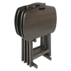 5pc Set Lucca Snack Tables Oyster Gray - Winsome