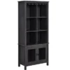 Home Source Jill Zarin Bar Cabinet Bookshelf With Glass Doors -Baxton Home Shop GUEST fc3618d1 7afc 4973 9b7d 85eadd81db93