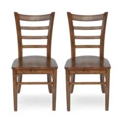 Set Of 2 Prestage Farmhouse Wooden Dining Chairs - Christopher Knight Home -Baxton Home Shop GUEST fc7b623d 4883 43b6 bf33 9d0032e5defa