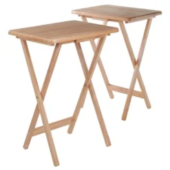 2pc Alex Snack Table Set Natural - Winsome