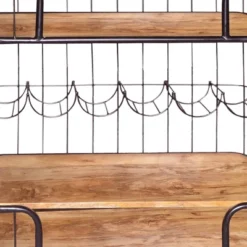 2 Shelves And Metal Frame Bar Cart With Wooden Top Black/Brown - The Urban Port 8 2 Shelves And Metal Frame Bar Cart With Wooden Top Black/Brown - The Urban Port -Baxton Home Shop GUEST fd8d8a02 b8a4 4a51 9599 fcc944169a2d