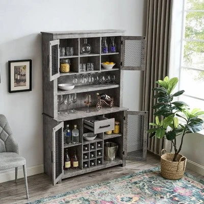 Tall Cabinet With Mesh Doors - Jill Zarin 4 Tall Cabinet With Mesh Doors - Jill Zarin - Image 2