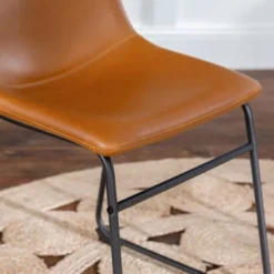 Set Of 2 Laslo Modern Upholstered Faux Leather Dining Chairs - Saracina Home -Baxton Home Shop GUEST fe245bc2 14e4 4821 9570 ac728abc73e4