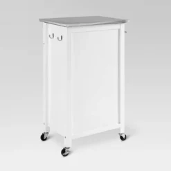 Savannah Stainless Steel Top Compact Kitchen Island Cart White - Crosley -Baxton Home Shop GUEST fe372e97 ca03 4c4b a582 8fa7a2e521c1