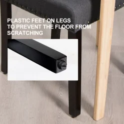 Tangkula 2-Piece Upholstered Linen Fabric Dining Chairs With High Backrest & Padded Seat -Baxton Home Shop GUEST ff634af2 17fe 451b 86a4 7859505a989e