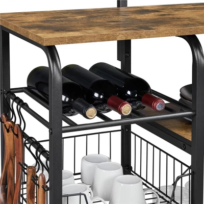 Yaheetech Kitchen Storage Shelves With 10 Hooks 7 Yaheetech Kitchen Storage Shelves With 10 Hooks - Image 5