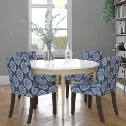 Hendrix Dining Chair In Damask - Skyline Furniture -Baxton Home Shop GUEST ff73e106 614e 4142 aebc 10b16e4f696b