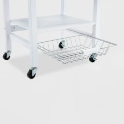 Hennington Kitchen Cart With Stainless Steel Top White - Boraam -Baxton Home Shop GUEST ffd5074c 36ac 4fd4 bc0d 2a7f59738d38