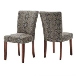 Set Of 2 Reeves Print Parsons Dining Side Chairs Damask - Inspire Q -Baxton Home Shop GUEST fff3772a 302c 4d92 b6d8 d572a9d30ef4